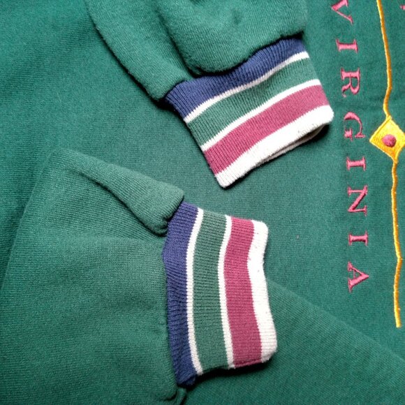 Vintage 1990s Wintergreen Ski Resort Virginia Sweatshirt L Green Skiing VA Retro - Picture 7 of 12